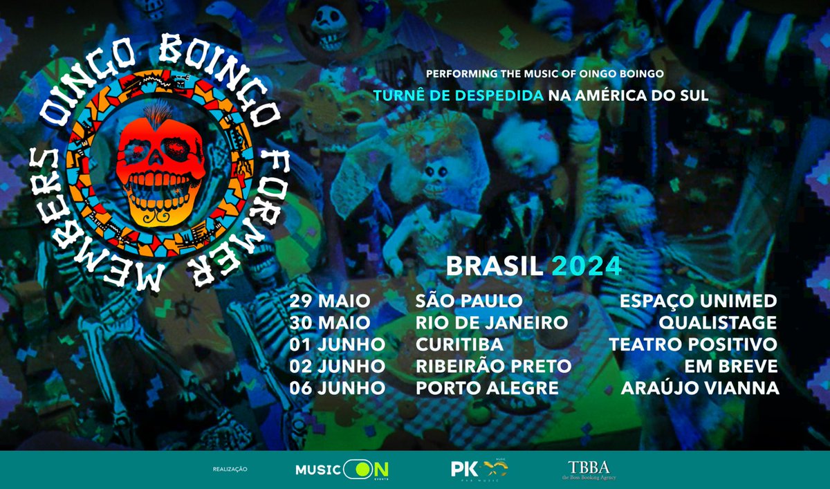 we're going to Brasil!
 May-June 2024

for tickets 🎟️ 
Oingoboingoformermembers.com/Brazil