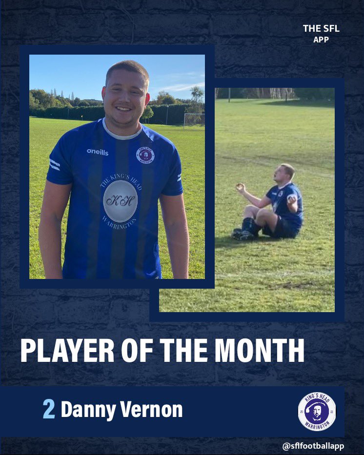 January player of the month goes to last years skipper @dannyvernon1994 who came out of a 2 week retirement to play “one more year”. This month he has proved why that was the right decision. He has been solid all month helping us concede just 2 goals this month. Played Danny 💙👏