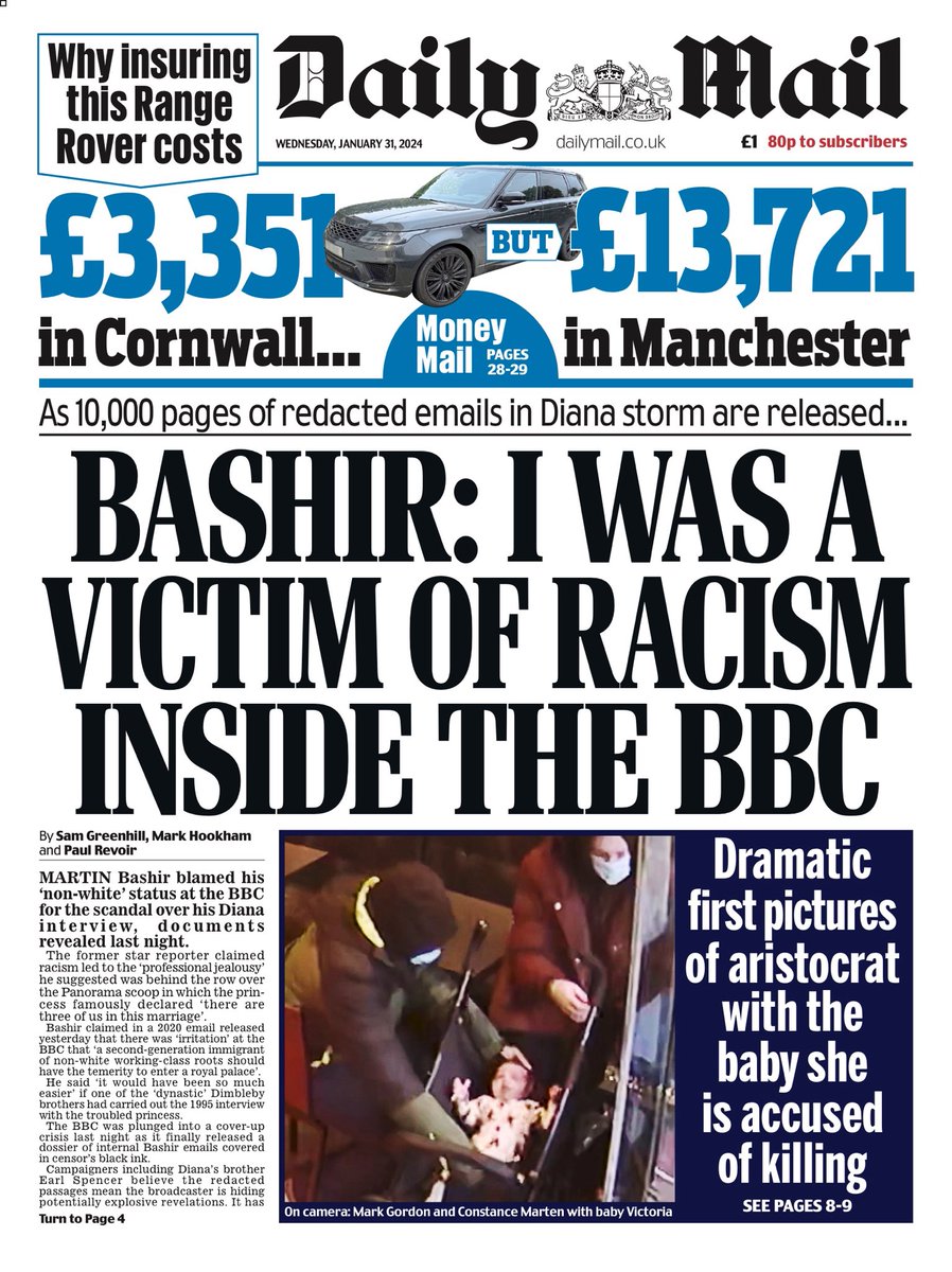 hendopolis's tweet image. MAIL: Bashir: I was a victim of racism inside the BBC #TomorrowsPapersToday