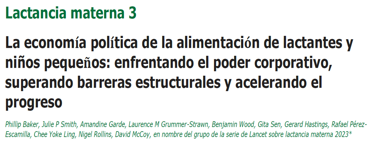🧐Los autores de la Serie <a href="/TheLancet/">The Lancet</a> de Lactancia Materna 2023 les entregamos los artículos de la Serie en español
👉Con mucho cariño para to@s l@s nin@s y sus familias que hablan español! 🤱🌎@unicef <a href="/uniceflac/">UNICEF Latin America</a> <a href="/pahowho/">PAHO/WHO</a> <a href="/YaleSPH/">Yale School of Public Health</a> <a href="/sonialh/">sonia magalhães</a>  <a href="/DrTomori/">Dr. Cecília Tomori</a> 
🔗thelancet.com/series/Breastf…