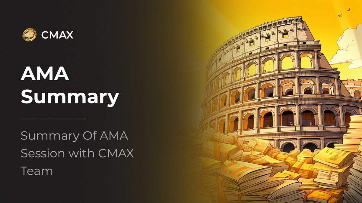 CMAX_Coliseum's tweet photo. 🚀 CMAX AMA Session Recap: key takeaway from the Conversation:

🔥 To ensure transparency and maintain a proof-of-reserve system, we incorporate the Chainlink Oracle. 
 
👉 Read more about yesterday’s AMA here: https://t.co/o0j58jwpxD

🔊 Stay tuned for more updates! https://t.co/uzu0JldB9Z