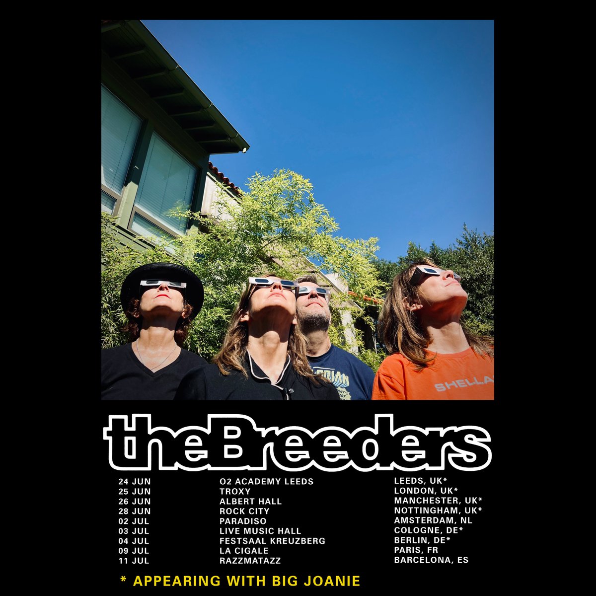 Pre-sale for just added UK + Europe tour dates begins today at 10am local. To get the code, sign up for the email list: bit.ly/BreedersTour General on sale begins at 10am local time on Fri. 2 February.