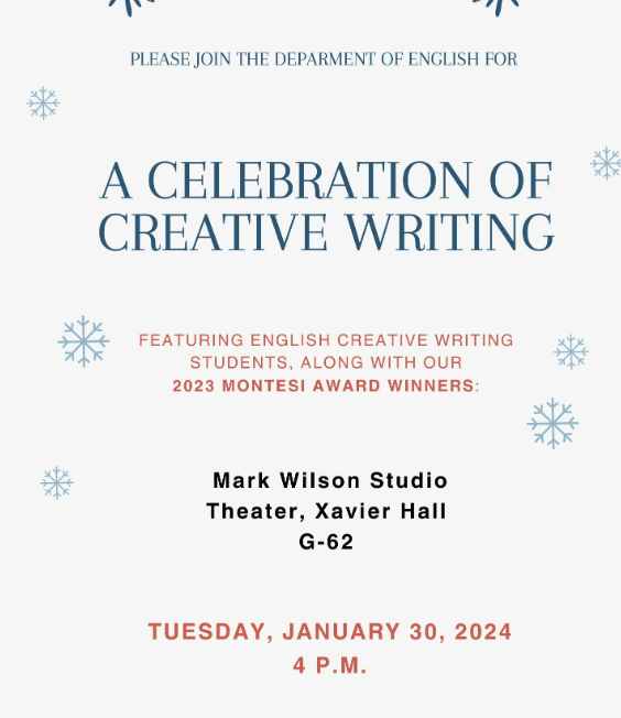 There's still time! Make sure to join us tonight to celebrate the joys of creative writing, featuring our 2023 Montesi Award Winners!