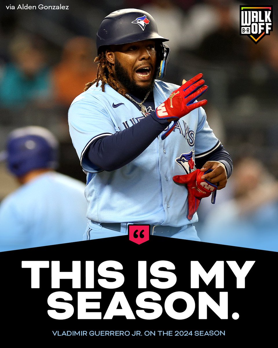 BRWalkoff's tweet photo. Expect a MASSIVE 2024 from Vladdy Jr 😤
