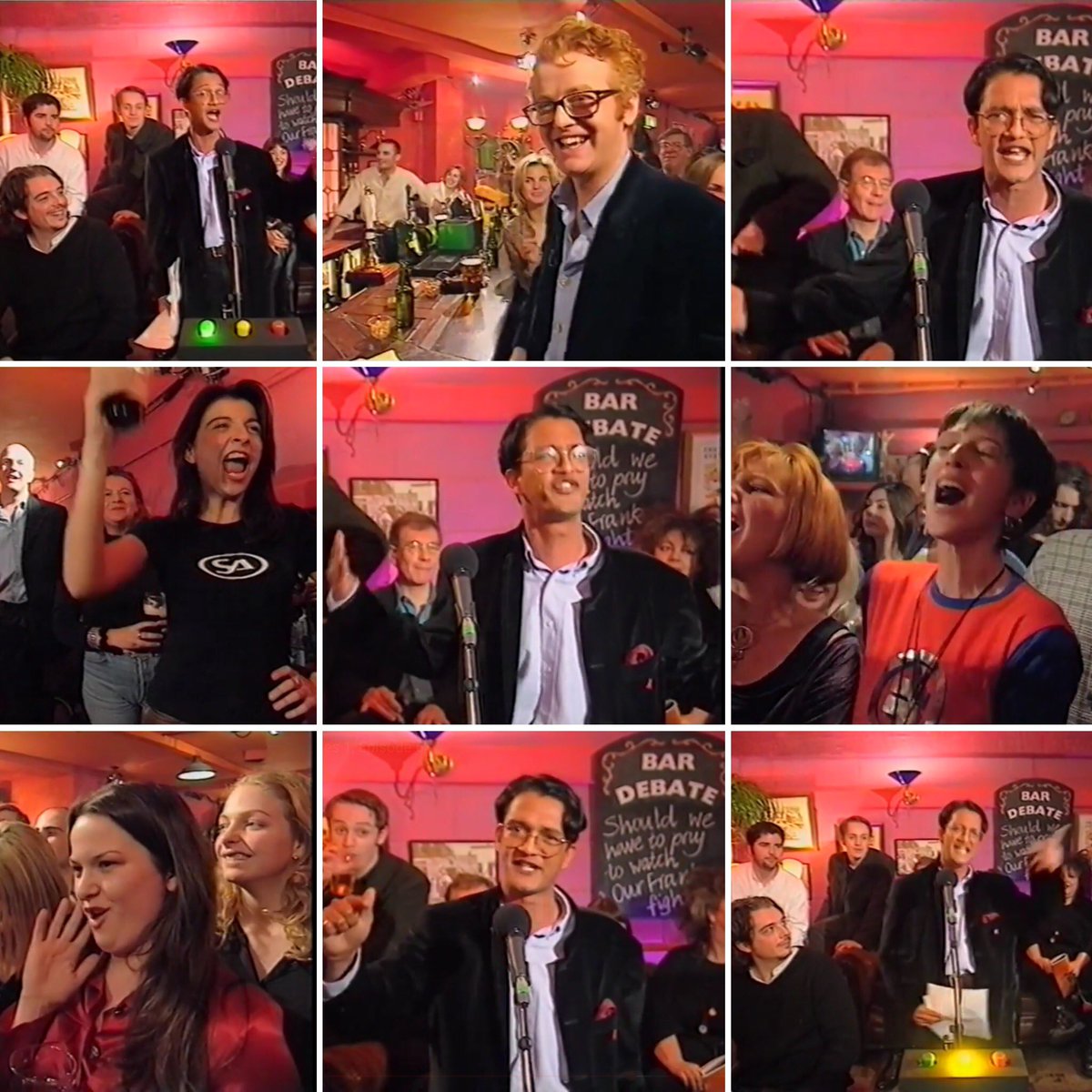 21. Velvet Nehru Jacket and Classic mid-90s floppy-hair mid-parting (15/3/96 Chris Evan’s’ #TFIFriday “The Bar Debate”)