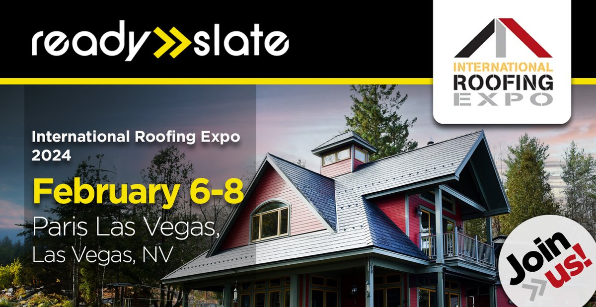The Readyslate team is gearing up for the International Roofing Expo (IRE) in Las Vegas from Feb 6-8 

🏠 Swing by our booth to discover our innovative system for real slate 

👋  See you at #IRE2024