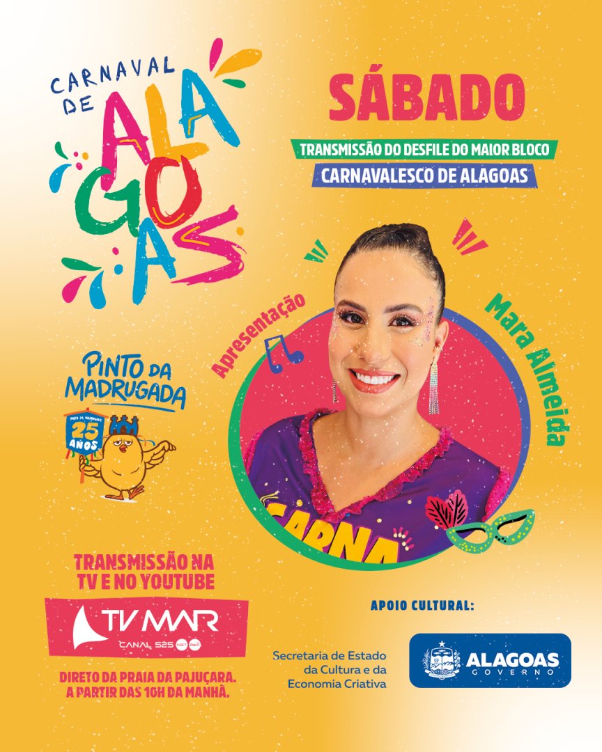 mixmaceiofm's tweet photo. E vai ter transmissão da #TvMar no desfile do @pintodamadrugada 🐥🎥📺📡
.
Sábado (03/10), a partir das 10h você vai acompanhar tudo o que estiver acontecendo na orla, ao vivo!!!
.
Acompanhe pela @tvmarcanal525 e pelo portal @gazetaweb https://t.co/kATx1JQLIN