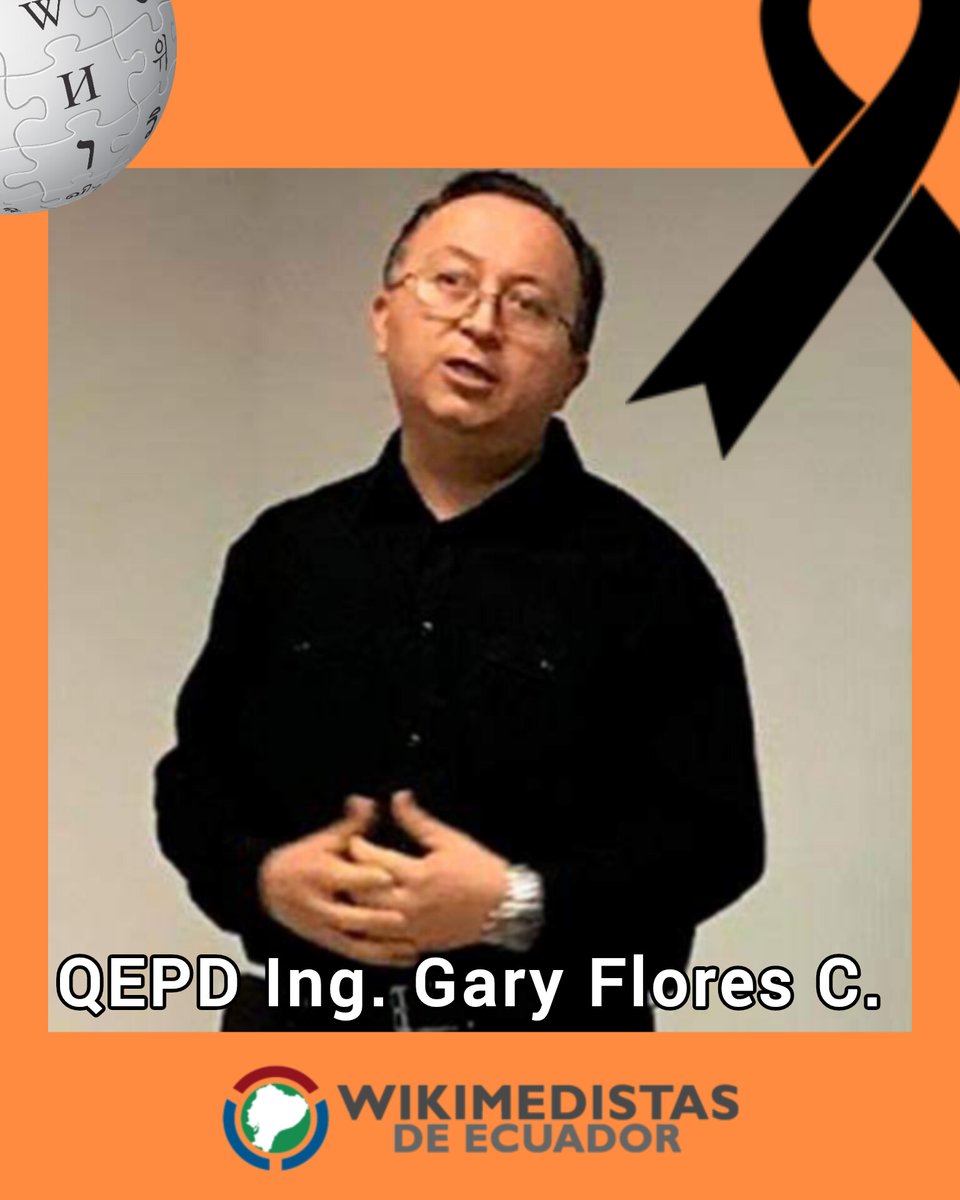 Un gran inventor y entusiasta escritor de Wikipedia. Experto en satélites y señales elcomercio.com/tendencias/cie…

Su legado sigue vivo entre el conocimiento enciclopédico agregado a Wikipedia y los planes por hacer el Ecuador 🇪🇨 un lugar mejor. 

QEPD Gary Flores