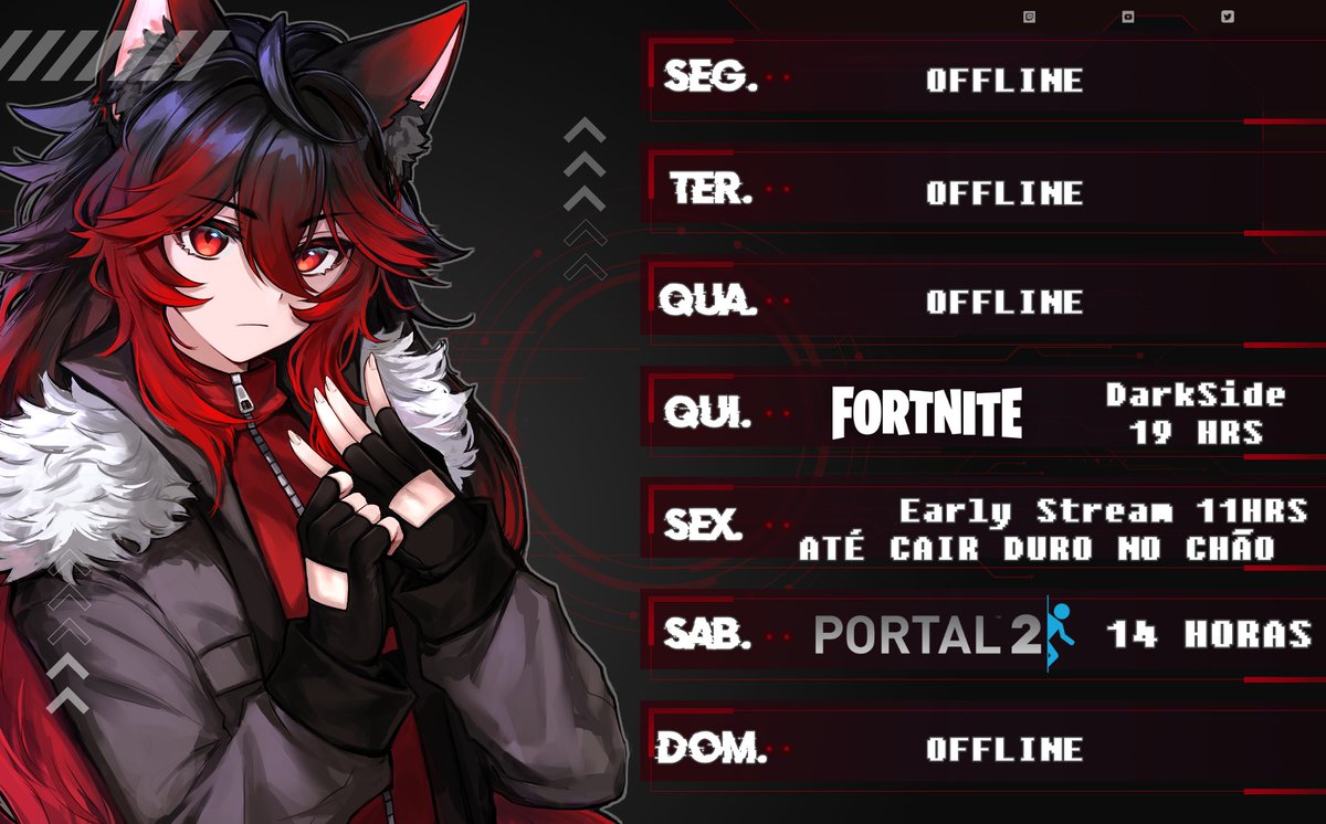 KrenkoH2's tweet photo. CRONOGRAMA!!!!

QUINTA-FEIRA TEM FORTNITRO COM TODA DARKSIDE!!

Sexta-feira tem early stream, então eu vou estar com vocês mais cedo e talvez mais até mais de tarde!!!

Sabado, eu e o @zombiedrzeno estaremos jogando o CO-OP DE PORTAL 2! vamos ver se a gente termina no mesmo dia! https://t.co/IIvUdCDHPW