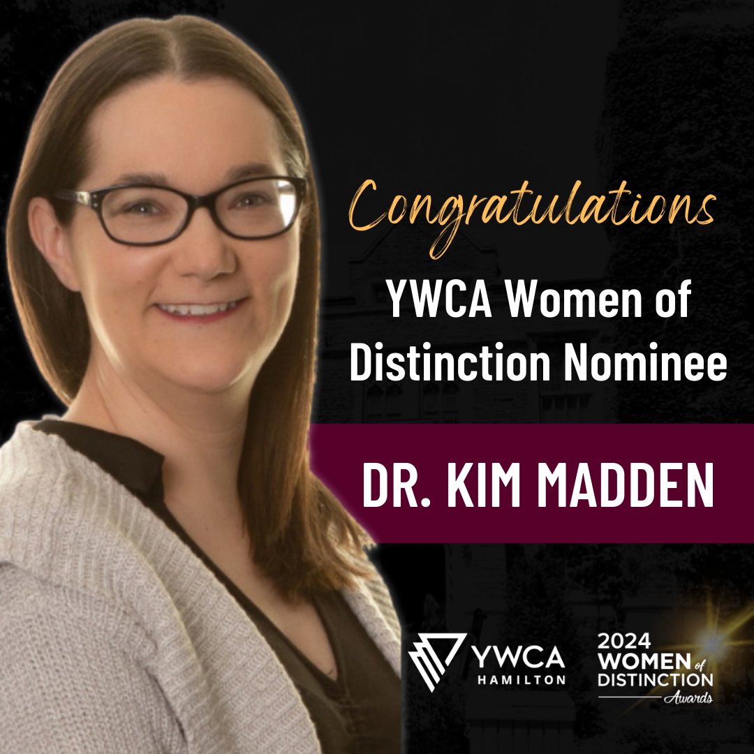 Sending congratulations to @KimMaddenPhD on her @YWCA_Hamilton Women of Distinction Award nomination! Dr. Madden is a champion in orthopaedic research, and we are so lucky to have her as part of our MacOrtho family! #WeAreMacOrtho