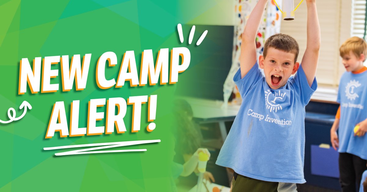CampInvention's tweet photo. Check it out! 👀
New locations were recently added to bring the fun and excitement of Camp Invention® to more kids across the country! Did we add a location near you? https://t.co/yTB7Zlrejs #SummerCamp #SummerFunForKids https://t.co/gnWKIxVw51