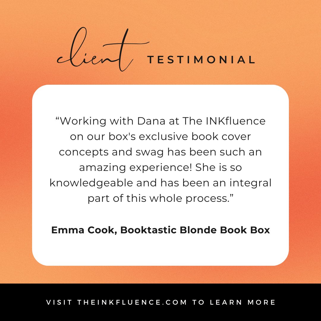 We love hearing how The INKfluence has helped book box companies with their special edition books.

#testimonial #referralsaregold #theinkfluence #specialeditionbooks #bookmarketing