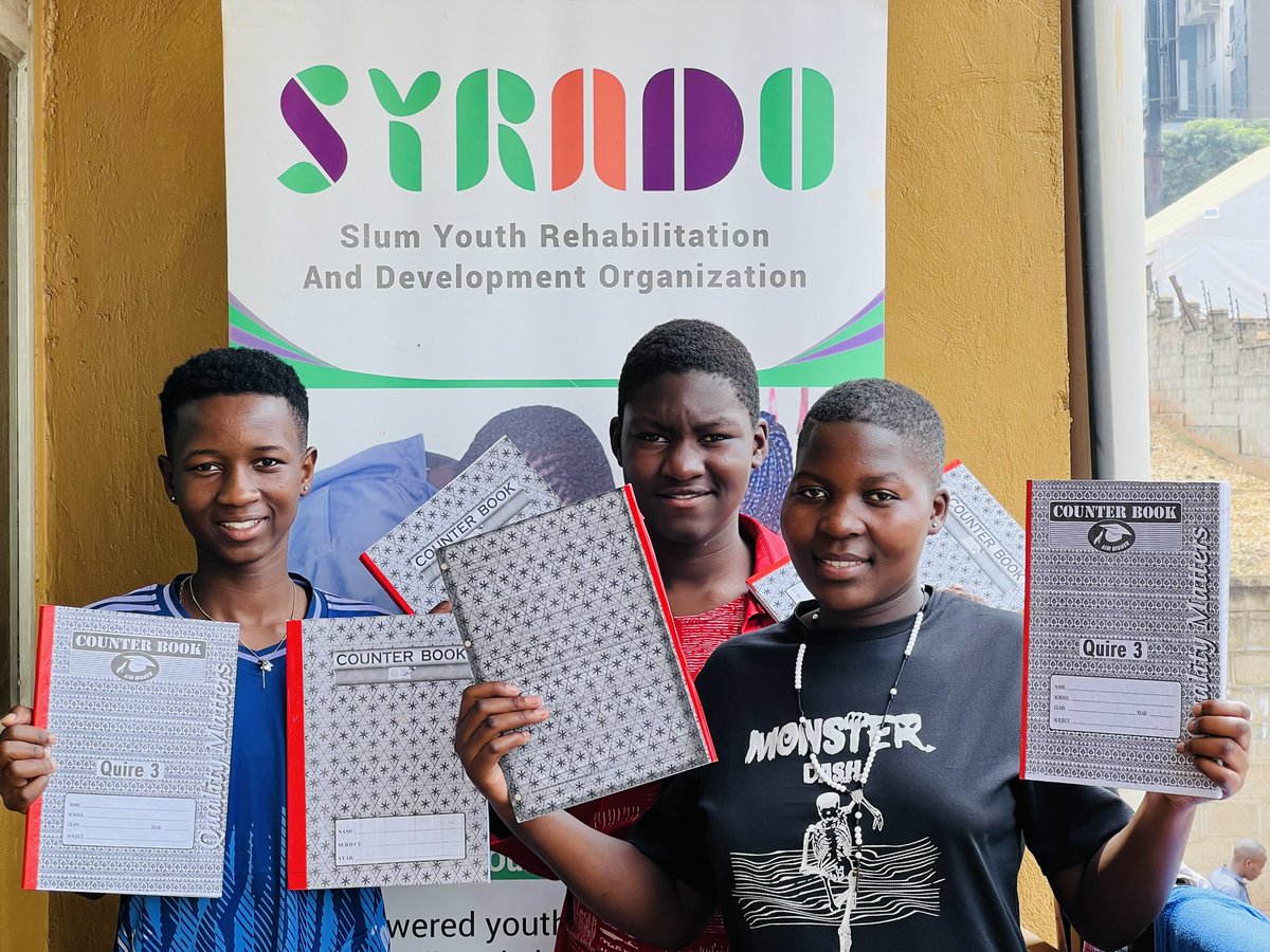 syradouganda's tweet photo. Our book making training with the teenagers in Kamwokya ended today with them getting books for school that they made themselves. #KeepGirlsInSchool #HandsonSkilling #HandsonSkilling #GirlsNotBrides https://t.co/0FlAAE12Zt