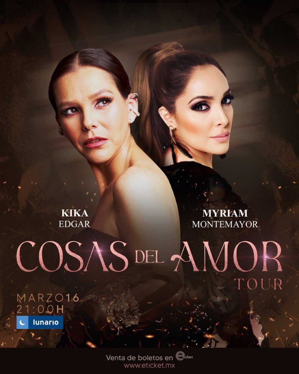 MyriamMonteCruz's tweet photo. Hoy es un gran día para adquirir tus boletos para "Cosas del amor” @KikaEdgar  @MyriamMonteCruz aprovecha la quincena de descuentos que @eticket tiene para ti del 27 de enero al 01 de febrero, los esperamos!!! @prodreyesesquer @Idevymark WGN music https://t.co/rhv3hPP1it