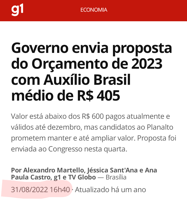 Bolsonaro criou o orçamento de 2023 com dinheiro apenas para Auxílio Brasil de 405 reais. Só o aumento para 600 custou 50 bilhões, subindo o déficit para 116 bilhões.

Parece muito? A conta é simples:

- São 21 milhões de famílias beneficiárias: 

(21.000.000 × 200) × 12 parcelas