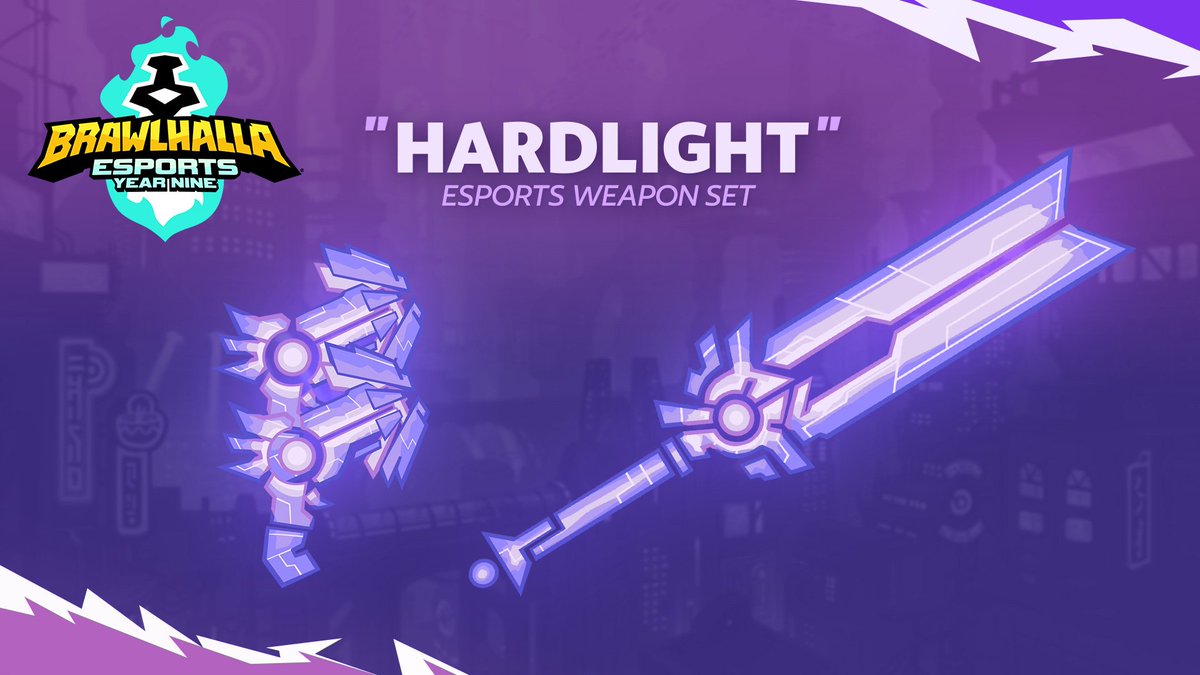 ProBrawlhalla's tweet image. Here's your first look at the Year Nine Esports weapon set!