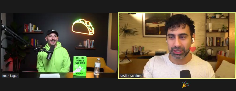 Some fun bonuses from <a href="/noahkagan/">Noah Kagan</a> already... hello <a href="/nevmed/">Neville Medhora</a>! 

"Write like you talk!"

#MillionDollarWeekend #BookLaunch
milliondollarweekend.com