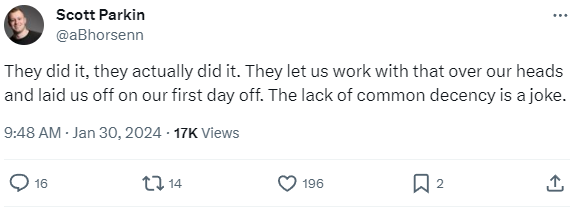 JakeSucky's tweet photo. Layoffs have begun across all of Activision and Blizzard, including Overwatch casters/talent, senior level esports management, CDL observers and more... https://t.co/NRYT58XaHx