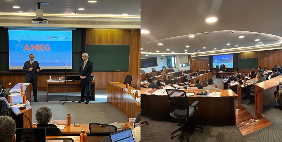 Arrancou 7ª Edição do Programa #AMEG, parceria <a href="/aesebschool/">AESE Business School</a> e <a href="/APEnergia/">Associação Portuguesa da Energia</a>.
A Palestra Inicial proferida por Jorge Vasconcelos, 1º presidente da ERSE, contou com a presnça de João Torres, Presidente da APE e Francisco Vieira, Director do AMEG
#energia <a href="/FEL_PT/">Future Energy Leaders Portugal</a> <a href="/mulheresenergia/">Mulheres na Energia</a>