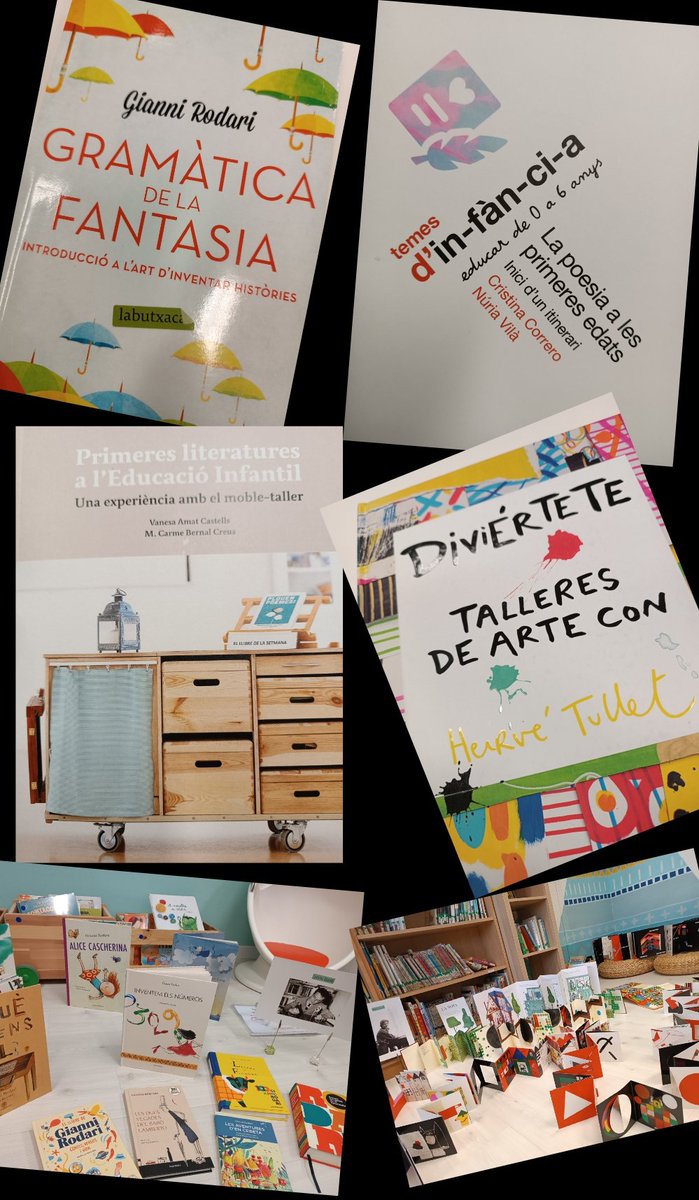 CRPVOII's tweet photo. Escriptura creativa al seminari de dinamització de la biblioteca escolar. Gaudint a la biblioteca de l'escola Sant Jordi de Mollet amb #tullet #rodari #llibreacordio https://t.co/2okQnIWzJO