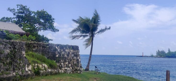 In this poem we also get a glimpse of Baugh as a school boy at Titchfield, the school he attended in Port Antonio. The school has a beach and from the old colonial battlements on its campus one can gaze out to the sea. This is the view that we have in the poem.