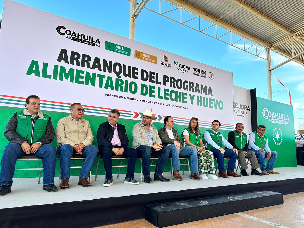 En el Arranque del Programa Alimentario de Leche y Huevo en #FranciscoIMadero. #CoahuilaPaDelante #MejoraCoahuila #100DíasPaDelante #APasosDeGigante