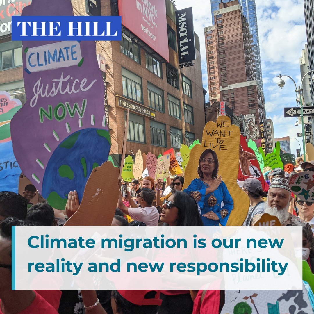 Today in @thehill, NPNA's Executive Director @nicolemelaku and @greenpeaceusa's @Tefere_Gebre make the case that now is the time for Congress to pass the Climate Displaced Persons Act and create safe pathways for climate displaced people: thehill.com/opinion/energy…