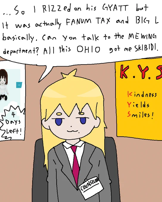 POV: you are talking to your student counselor 