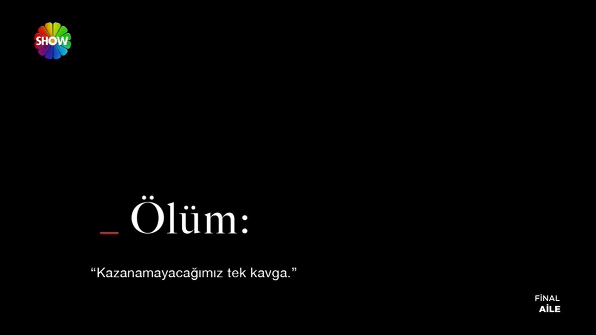 ''Kazanamayacağımız tek kavga.''

Ciğerimizi deştin be Kıvanç Tatlıtuğ, o nasıl oyunculuktu. #aile #aileveda