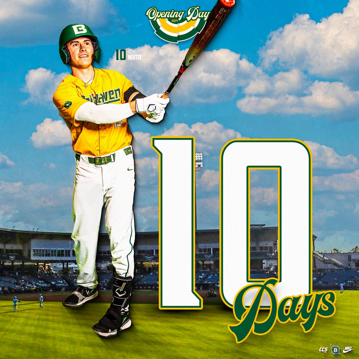 𝟏𝟎 𝐃𝐚𝐲𝐬 𝐔𝐧𝐭𝐢𝐥 𝐅𝐢𝐫𝐬𝐭 𝐏𝐢𝐭𝐜𝐡

A new era of Blazers Baseball is just 10 days away

#GoGreen | #d3b