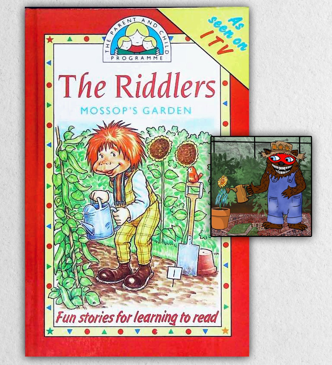 NFAdotcrypto's tweet photo. 1/ Coincidence or BG reference? 🧐

A riddler waters his garden on a cover of “The Riddlers,” a popular early 90s TV and book series in the UK: https://t.co/JGKaxgNrhW