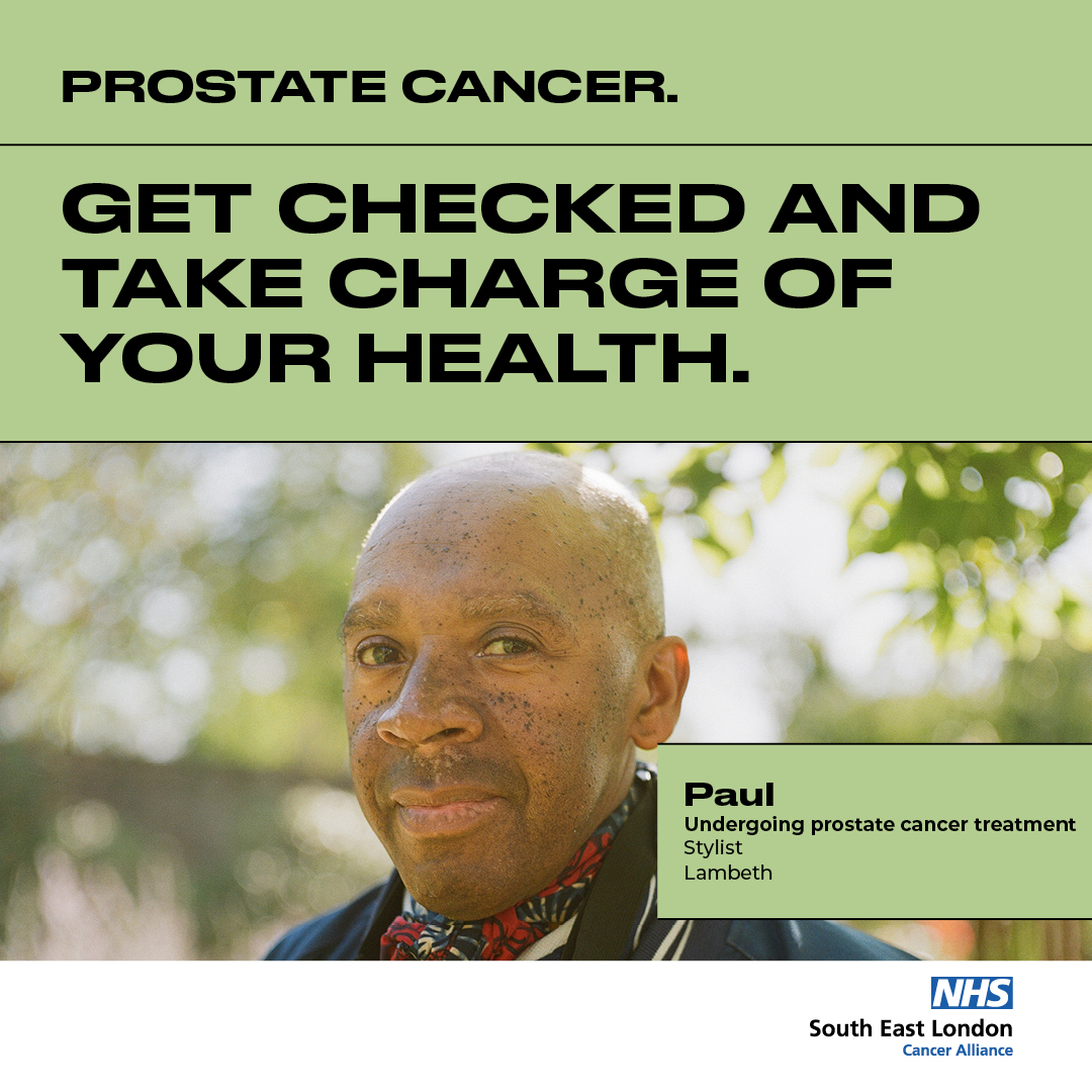 'Sadly, 1 in 12 black men will die from prostate cancer - a shocking fact Survival from cancer increases significantly with early diagnosis Black men aged 45 and over, please contact your GP practice and ask for a PSA blood test' @BrixtonProject @Thriving_Stock @HWLambeth