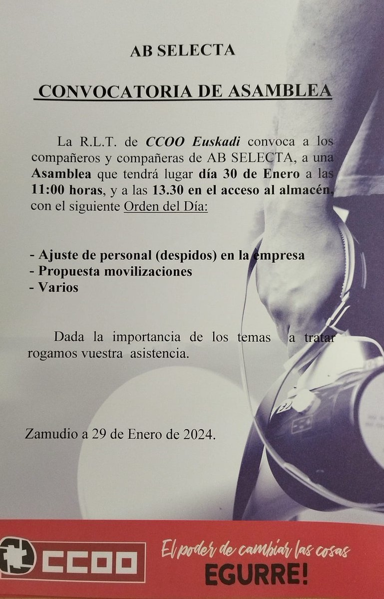 Selecta_Trab's tweet image. Hoy la RLPT de @zerbitzuakccoo ha convocado asamblea de trabajador@s en la delegación de #Zamudio, el motivo:

📌Despidos Injustificados.
📌Propuesta de movilizaciones.

 Los trabajador@s de @Selecta_spain se han manifestado y han votado ir a la 🔥 #Huelga 🔥