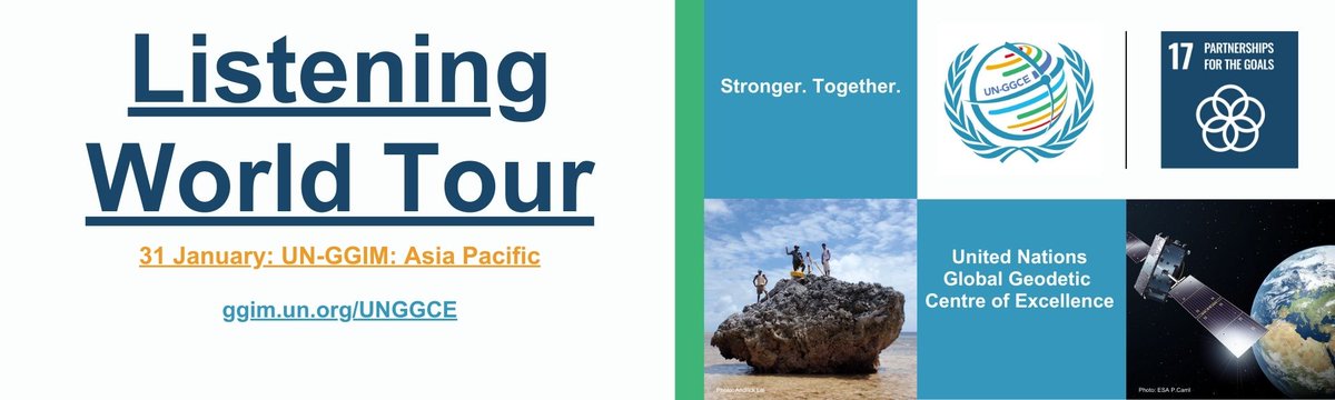 The Listening World Tour reaches Asia Pacific! 31 January the UN-GGCE team meets with representatives from @UNGGIM Asia Pacific. We look forward to listen to you and better understand how we can assist you: ggim.un.org/UNGGCE/documen…