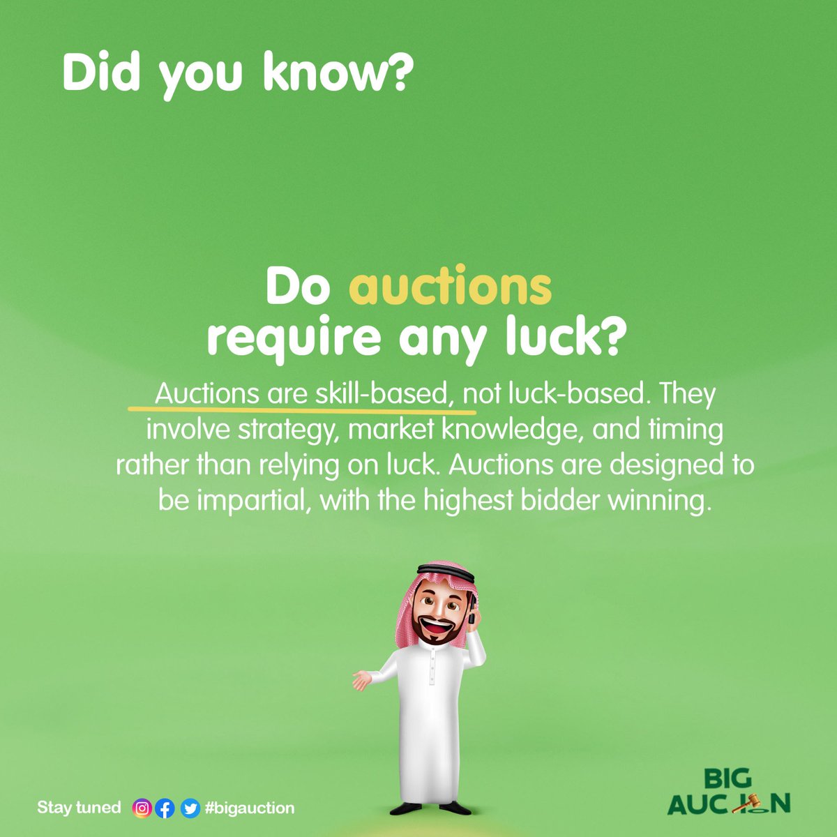 bigauction_ae's tweet image. No Luck Needed! Auctions Rely on Strategy and Skill. Unleash Your Winning Moves with Big Auction! 🤝💡

For More Details: prelaunch.bigauction.ae

#AuctionStrategy #SkillfulBidding #NoLuckNeeded #bigauctionwins