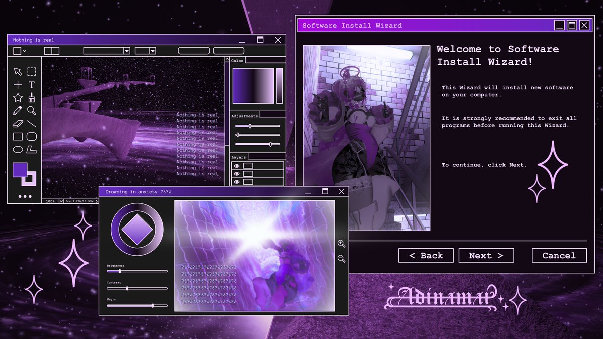 Ad1namai's tweet photo. [VRChat ORGANISM] Inspired Wallpaper

Made a wallpaper because it is time to change my Kuromi one. I also made it dark mode so it's easier on my eyes 💜

#wallpaper #aesthetic #webcore #VRC https://t.co/RTqcpWlfYY