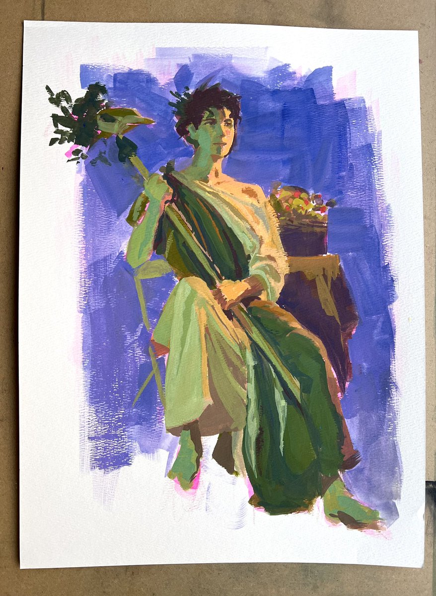 Gouache figurepainting sess! I’m still slowly trying to figure it out 🤔