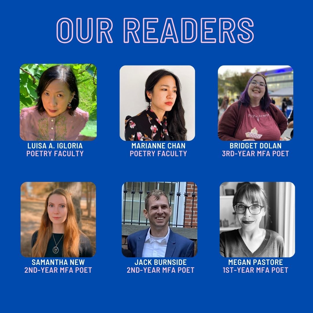 Hey all! Join us for a zoom reading and info session tonight to hear about our program and our poets! We'll be hearing from our talented faculty and students alike, so be sure to meet us online at odu.zoom.us/j/93920958650 at 8pm sharp!