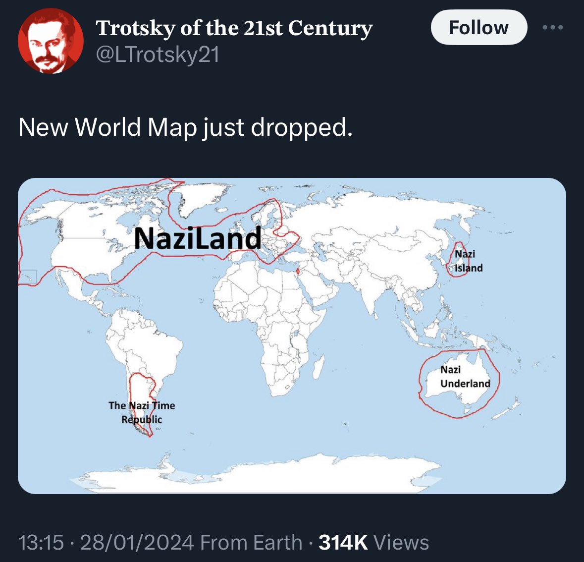 iamyesyouareno's tweet photo. If this is true, then why does the entire world want to migrate to “Naziland”? 

Really makes you think. https://t.co/XTdOQZNLw7