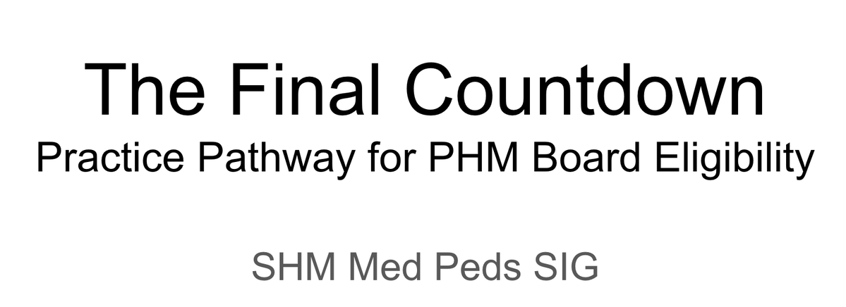 Are you a Med Peds hospitalist working your way through the practice pathway certification for PHM? Maybe you've had some hiccups along the way? Join us Feb 20th at 8pm EST for a @SocietyHospMed #medpeds webinar! Register in the link! (and plz share MP friends!)