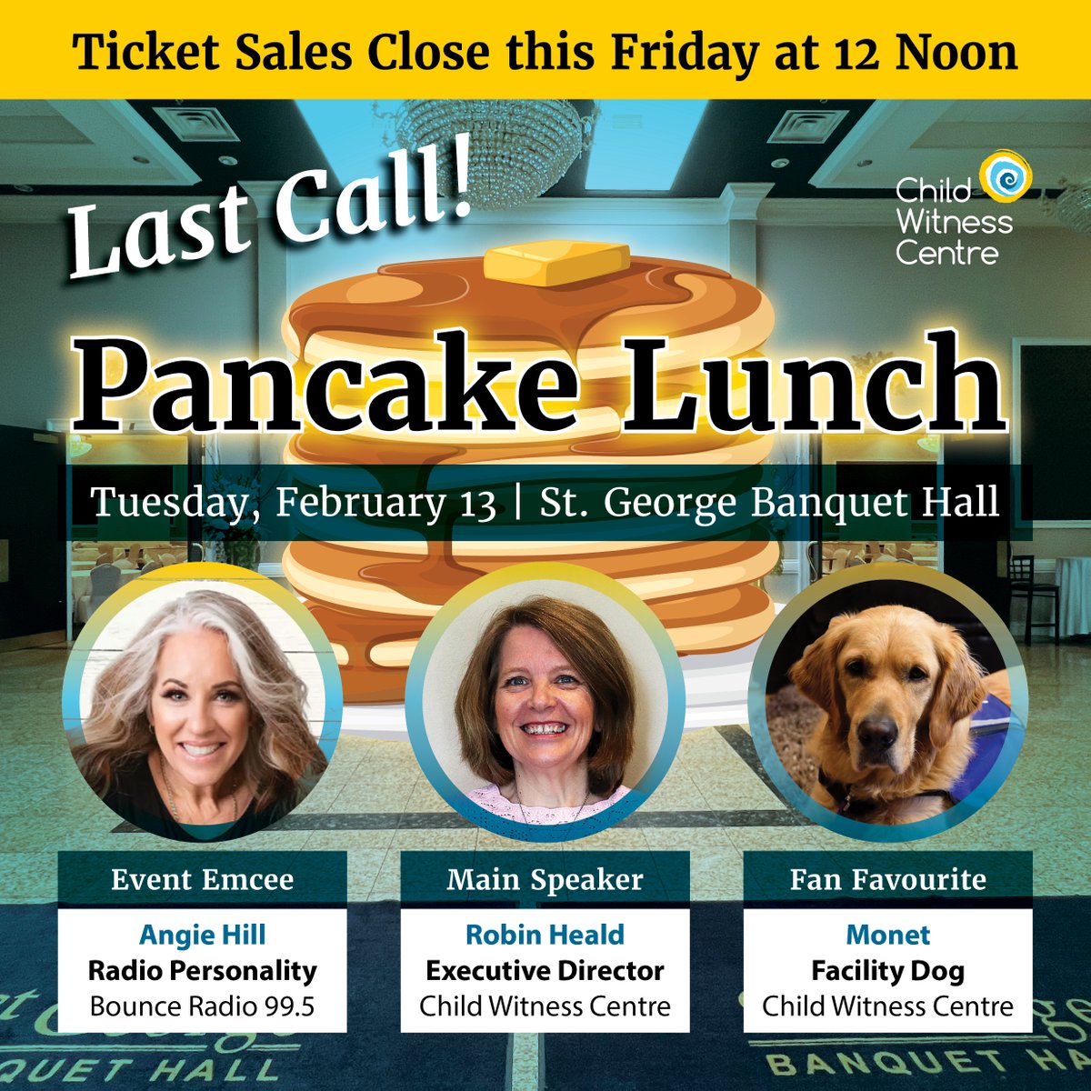 #LastCall for our 2024 Pancake Lunch!!!

Join us for a wonderful event on #ShroveTuesday, while helping more child victims towards bright futures. We have over 350 guests coming, but still have room for more. canadahelps.org/en/charities/c…

Already responded to the call? #ThankYou!