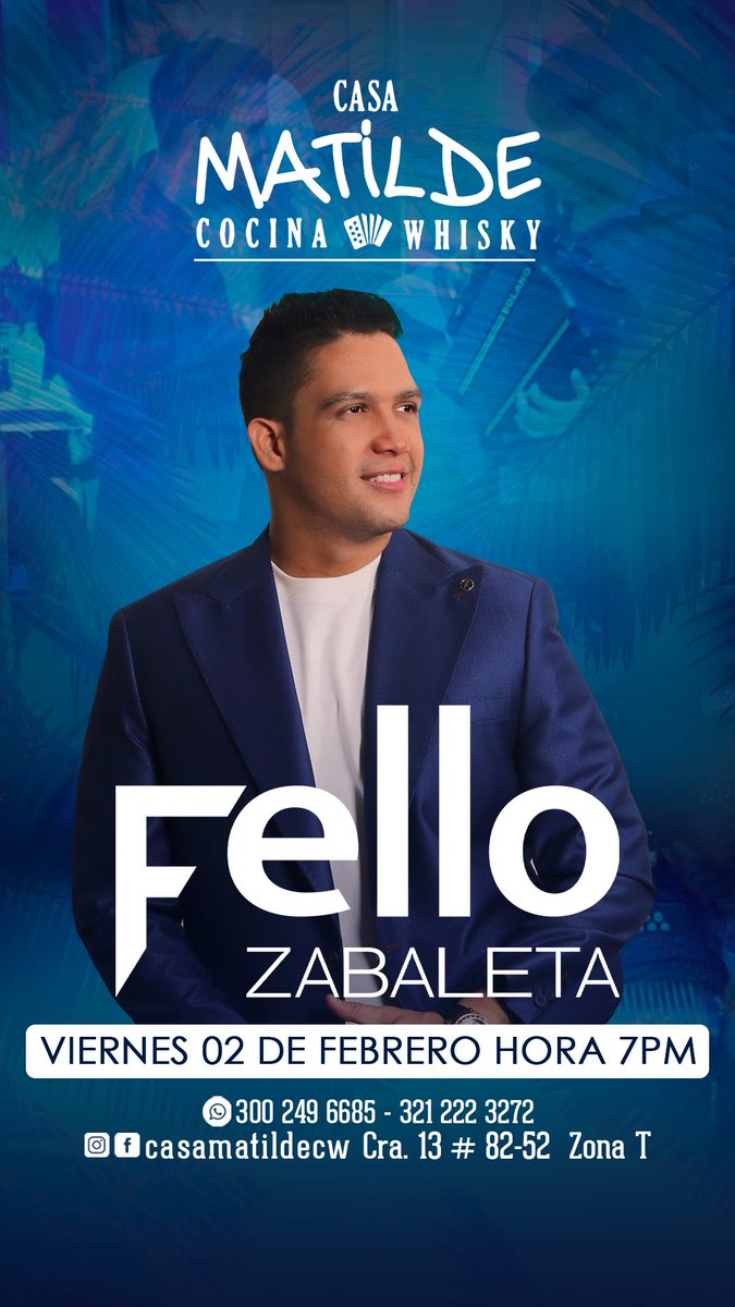 #BOGOTÁ ❄️ Este viernes 🎵 #CasaMatilde #ZonaT 🇨🇴