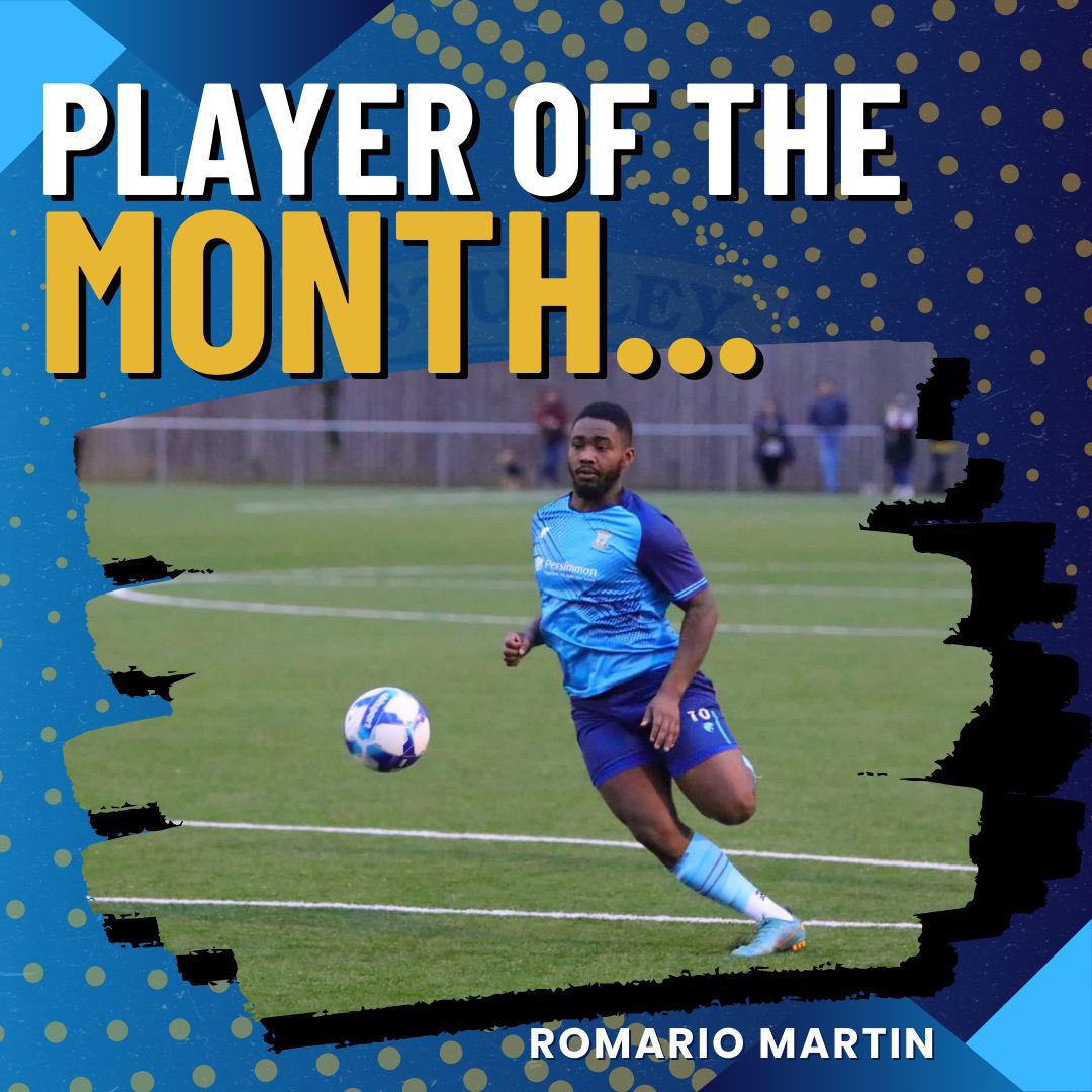 StudleyFC's tweet photo. January player of the month is Romario Martin. Cant stop scoring at the moment and has had a huge influence on our good form and the season in general.
What a signing he has been ๐ https://t.co/TdS0QB8ZNP