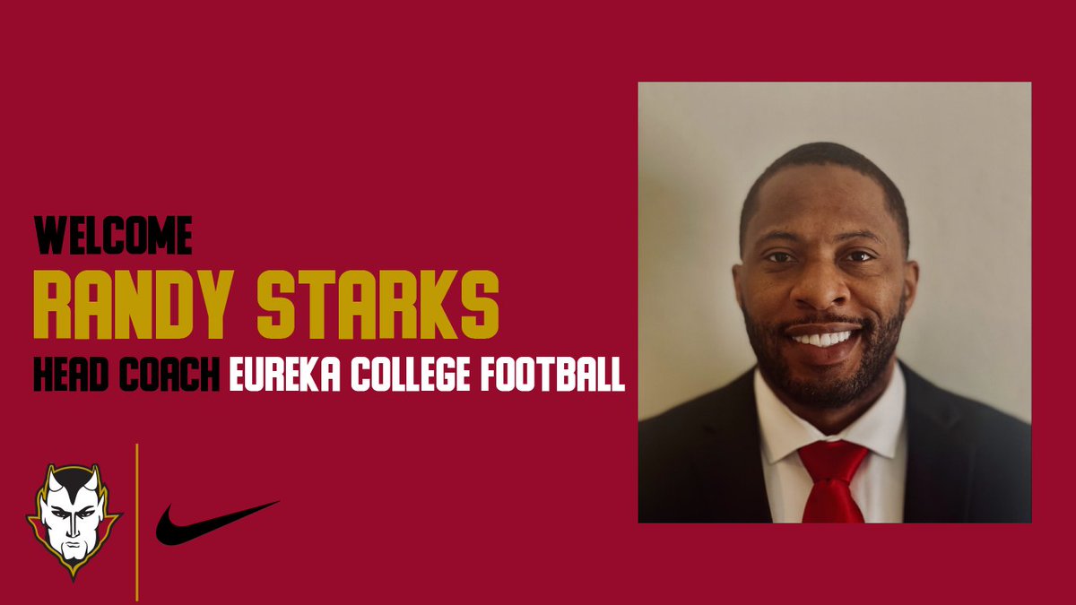 Eureka College Red Devils Football is pleased to welcome our new Head Coach, Randy Starks, NFL veteran. Happy first day, Coach!  eurekareddevils.com/sports/fball/2…