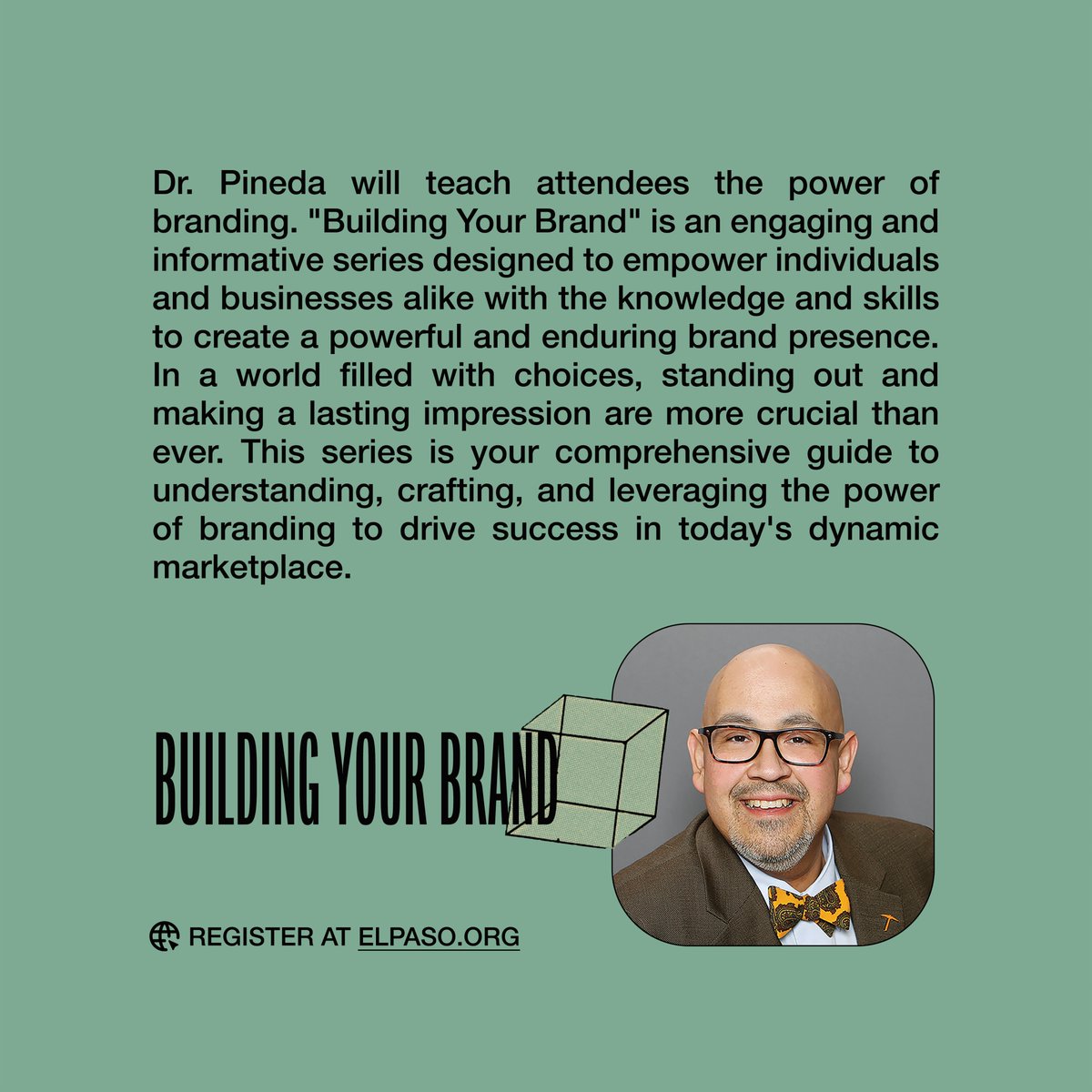 EPC915's tweet image. Start your brand's success story with Dr. Pineda's “Building Your Brand Through Narrative” on Feb 13 at 4 PM. Learn impactful branding and storytelling in this transformative series. Enhance your skills and stand out!

Tickets available now: bit.ly/48ZFxTu