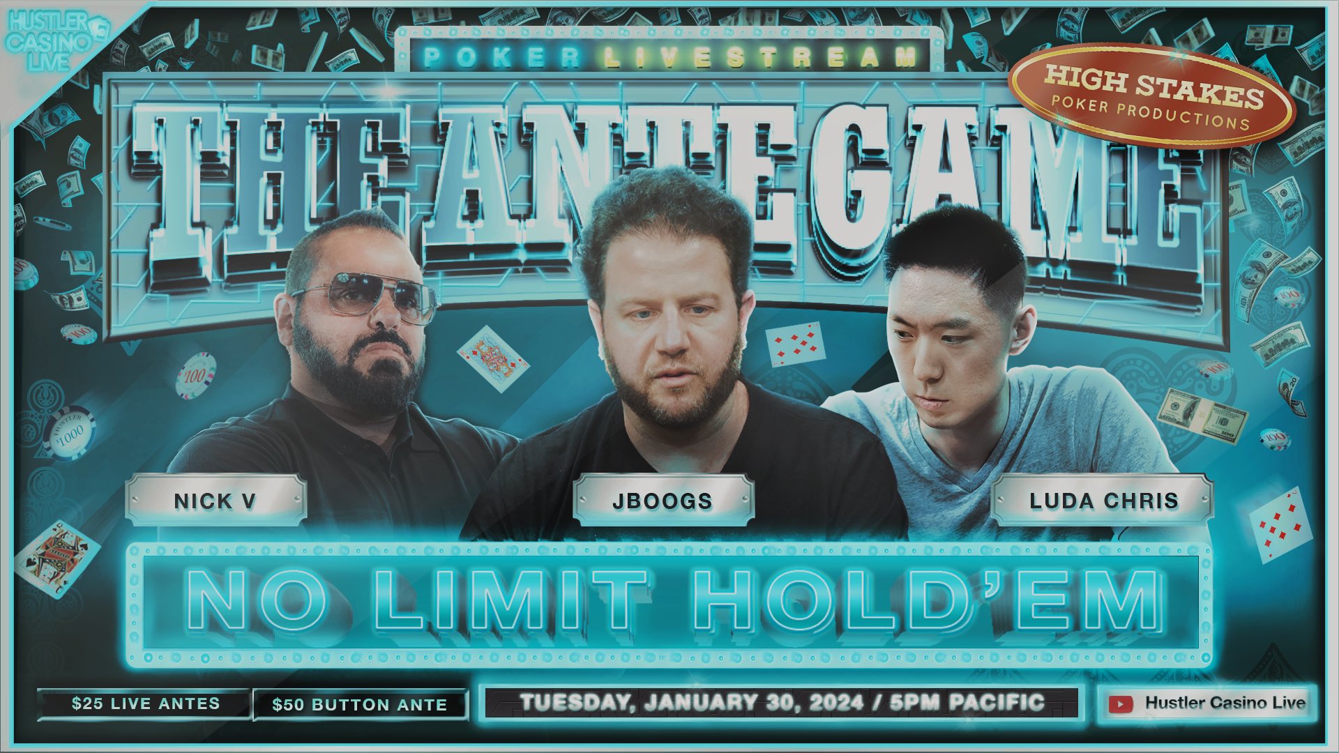Hustler Casino Live on X TONIGHT THE ANTE GAME Luda Chris JBoogs NickVertucciNV GT MikeXpoker daloveman Dr. H Mayhem Francisco Commentary by ThirdWalking Watch it here https t MuCEVMqO5U https t ...