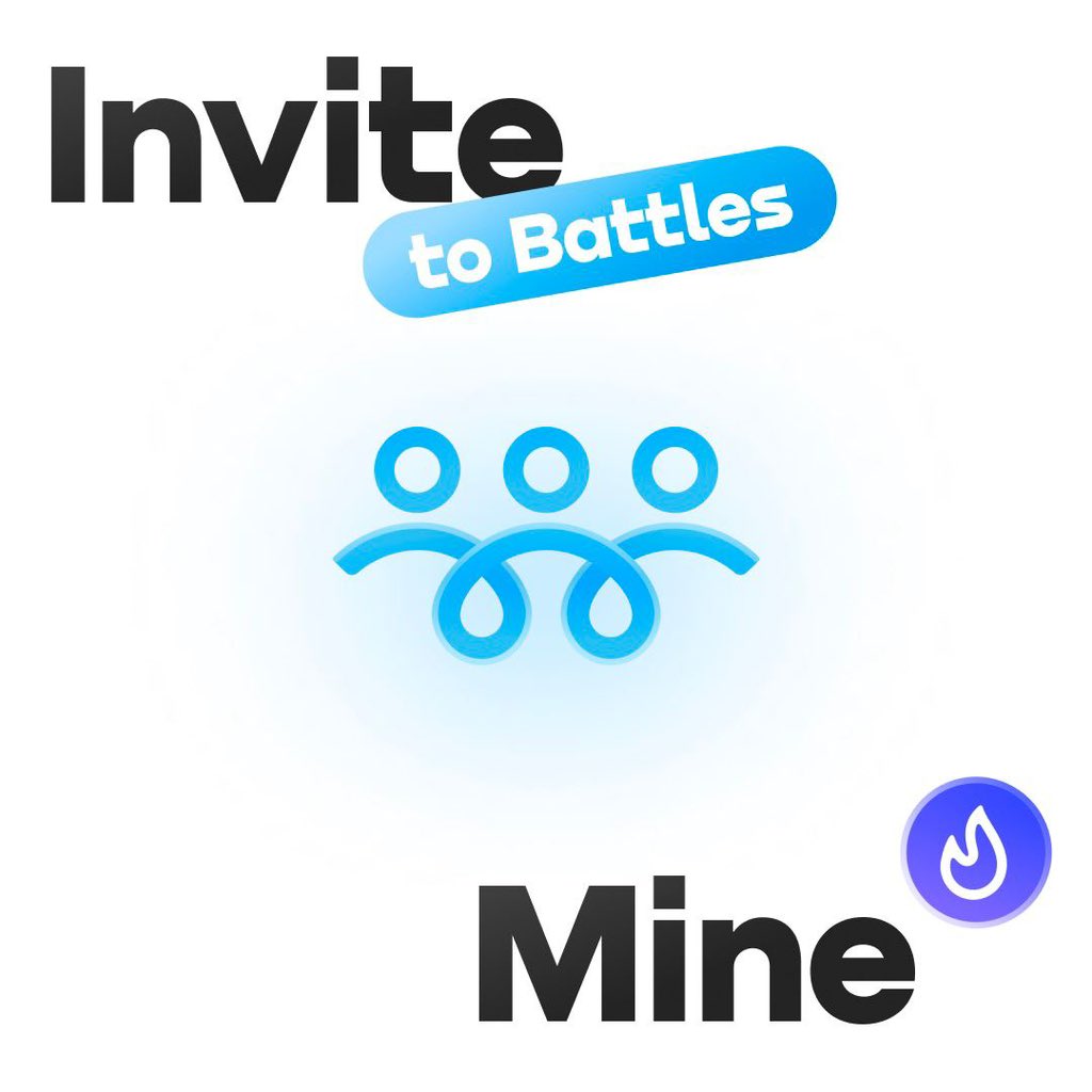 Referral program in the Battles Mini App inside @telegram 👯‍♀️ Invite your friends and get up to 1,000 FNZ for each invitee! It's time to mine FNZ 🩵 t.me/fanzeebattlesb…