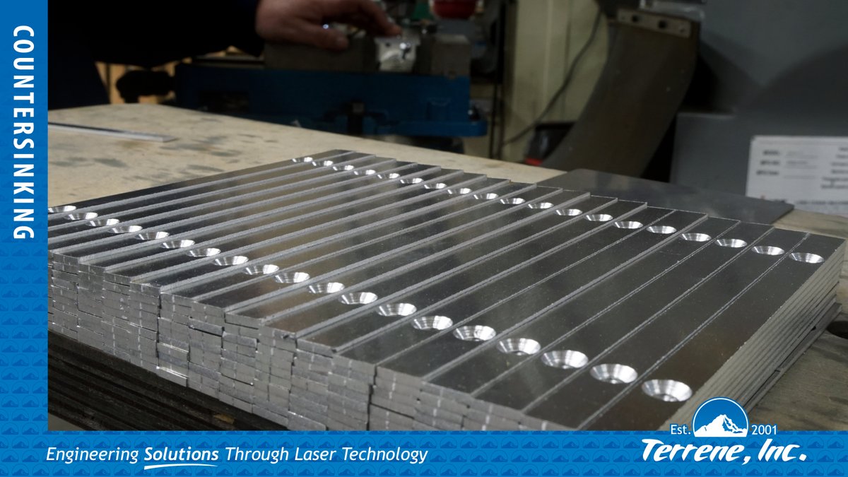 TerreneLaser's tweet image. You know we'll #LaserCut parts for your projects, but did you know we also offer #MetalForming, #Countersinking, #BeadBlasting &amp;amp; many other #MetalFabrication services.

These parts were made by #LaserCutting &amp;amp; countersinking .080" aluminum.

Learn more: terrene.biz/metal-forming/