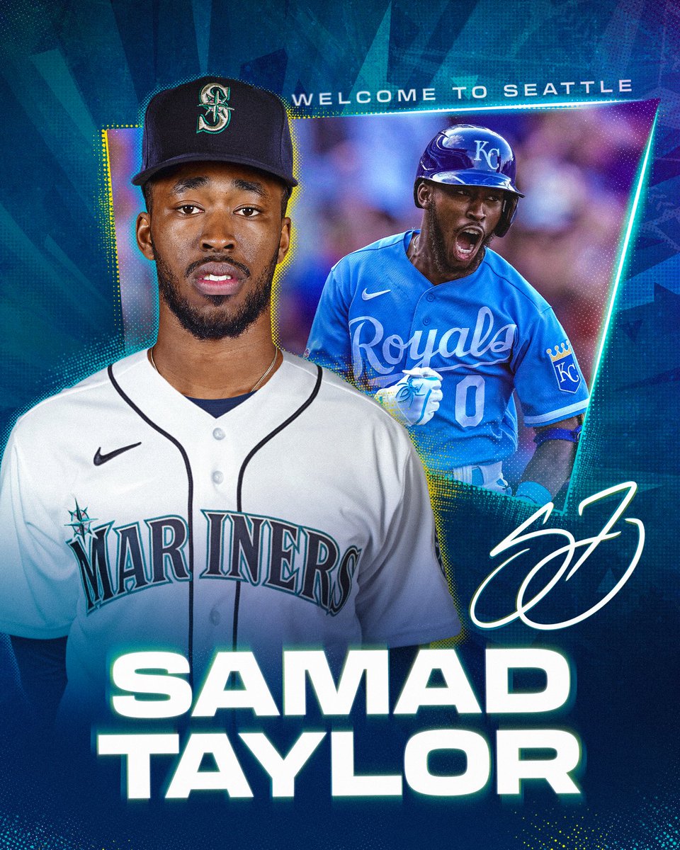 Welcome to Seattle, Samad! We have acquired INF/OF Samad Taylor from the Royals in exchange for a player to be named later or cash considerations. 🔗 atmlb.com/3unO4jL