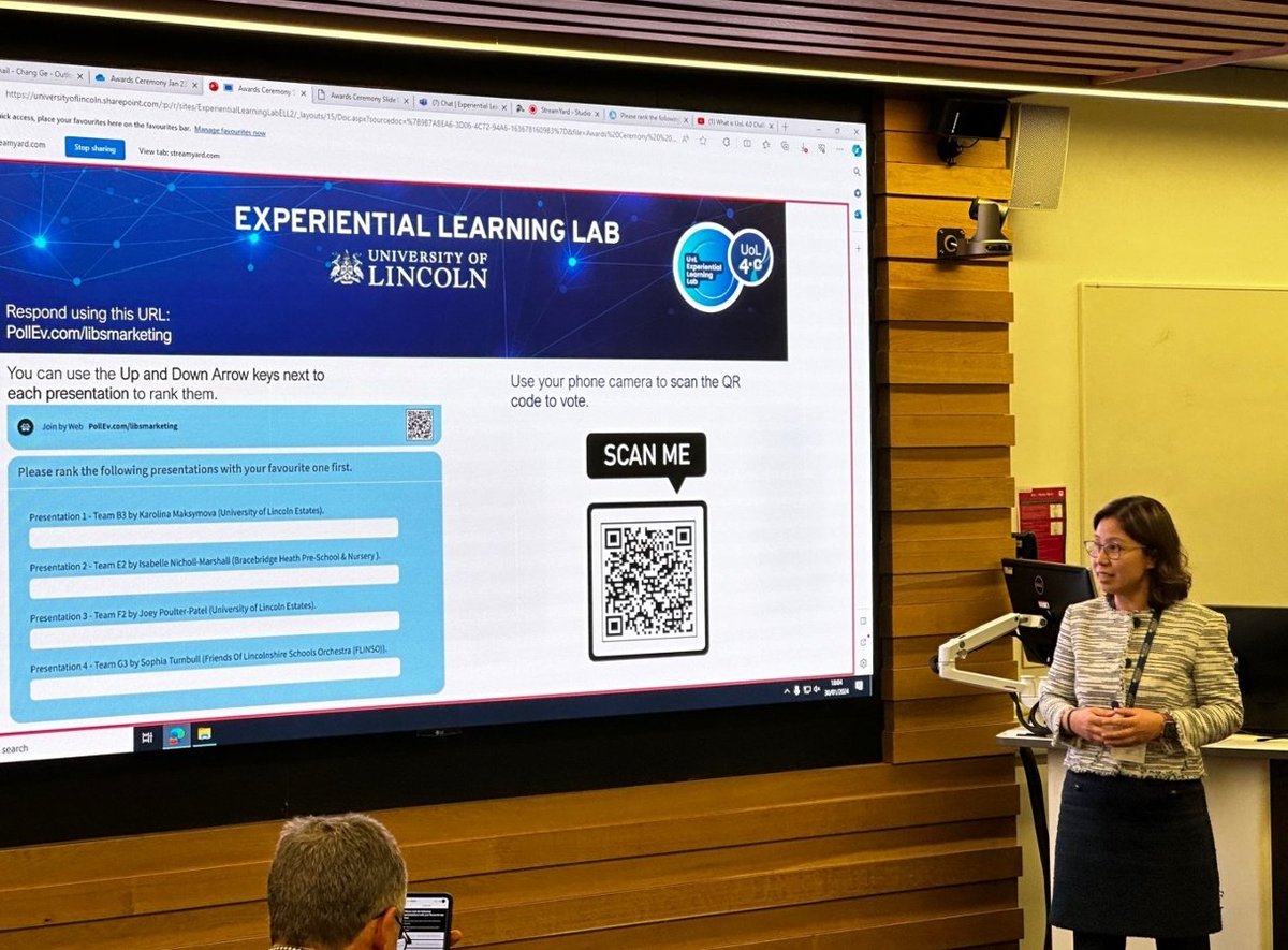 UoL Experiential Learning Lab & UoL4.0 Challenge (@uolchallenge) on Twitter photo The audience vote! Let’s find out which team gets the highest vote.
<a href="/UoLBusiness/">Lincoln International Business School</a> @UoLChallenge <a href="/COM3_NSR/">COM³</a> <a href="/BusinessLincs/">Business Lincolnshire</a>
#StudentsPresentation #DigitalChallenge The audience vote! Let’s find out which team gets the highest vote.
<a href="/UoLBusiness/">Lincoln International Business School</a> @UoLChallenge <a href="/COM3_NSR/">COM³</a> <a href="/BusinessLincs/">Business Lincolnshire</a>
#StudentsPresentation #DigitalChallenge